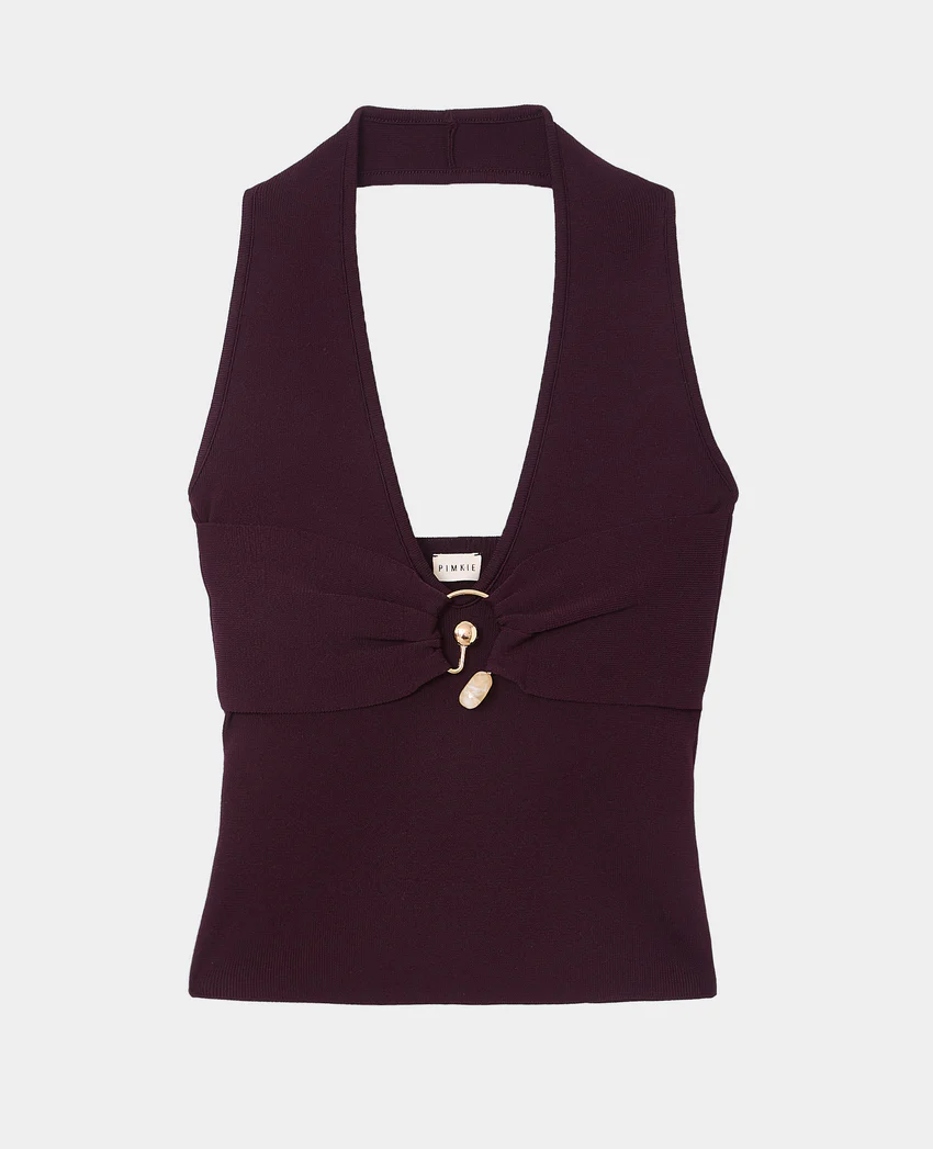 Pimkie Top en maille dos-nu avec détail bijou poitrine
