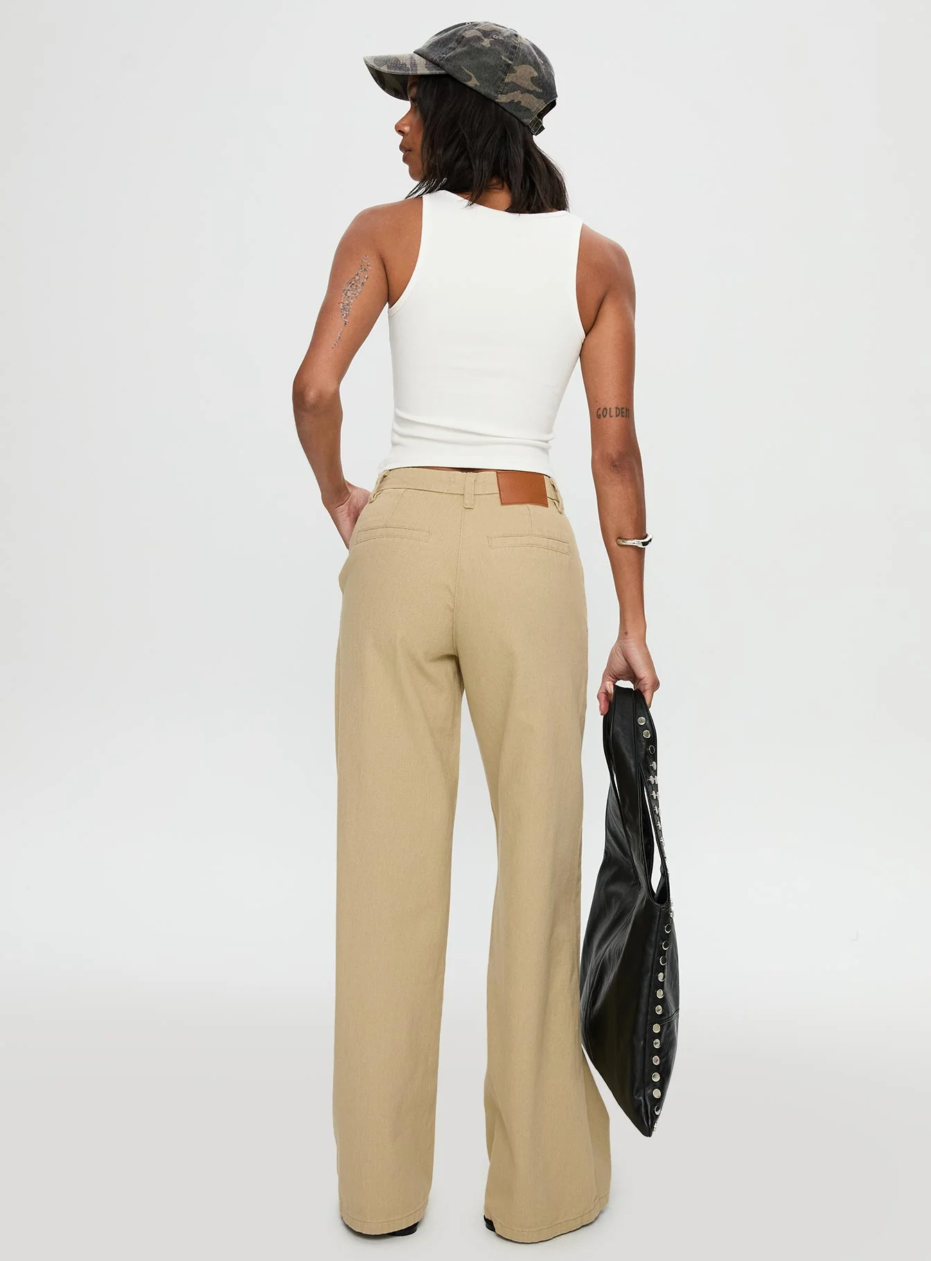 Latitude High Rise Wide Leg Pants Beige