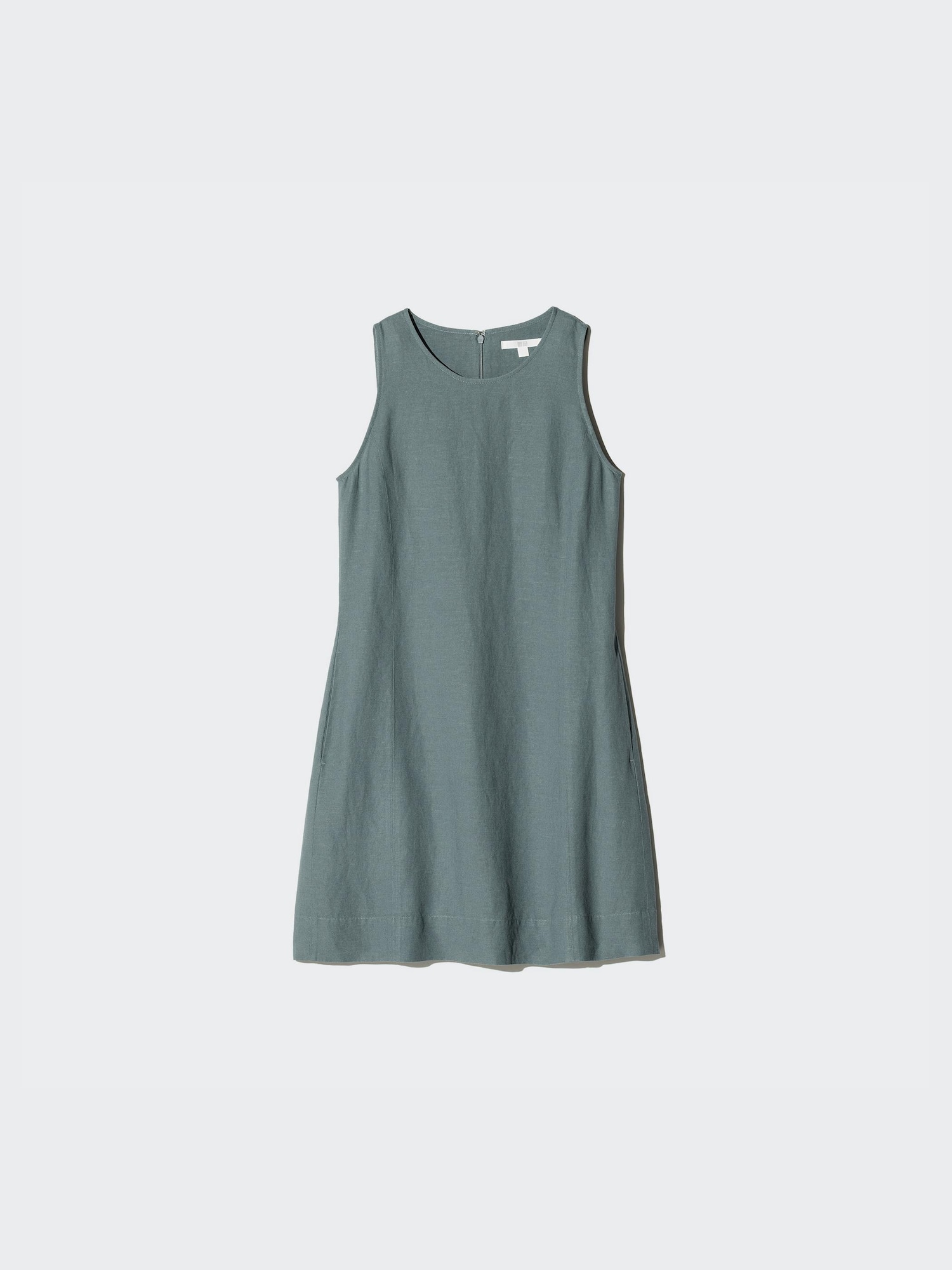Linen Blend Mini Sleeveless Dress