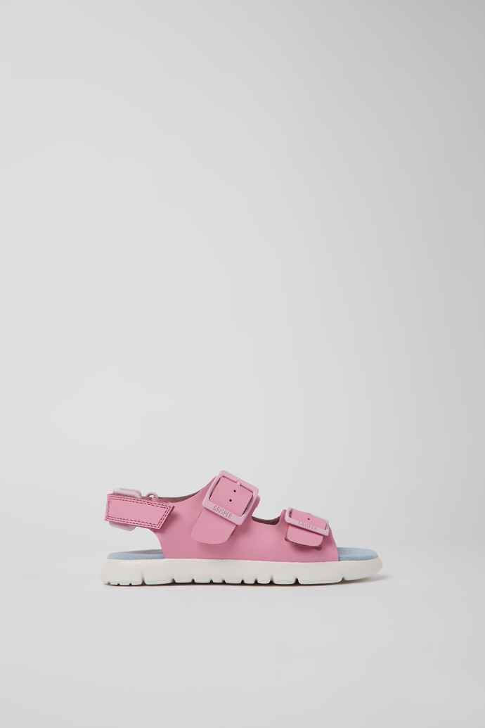 Caterpillar Pink Leather Sandals for Kids