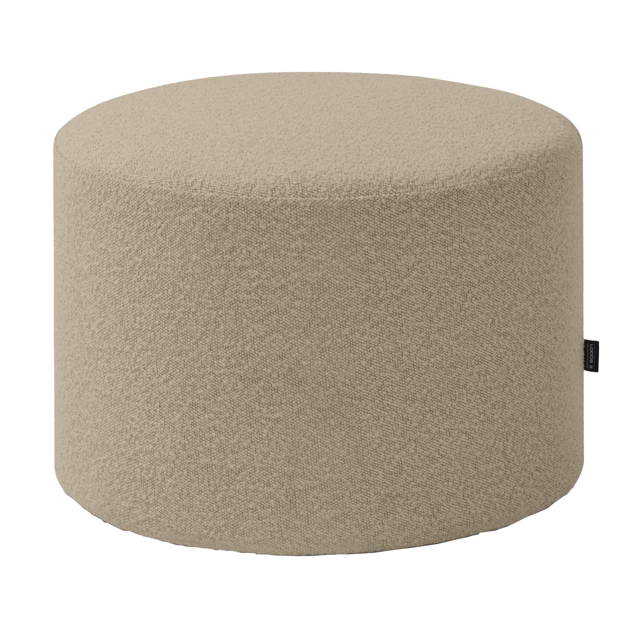 Poef Bouclé beige Ø56 cm