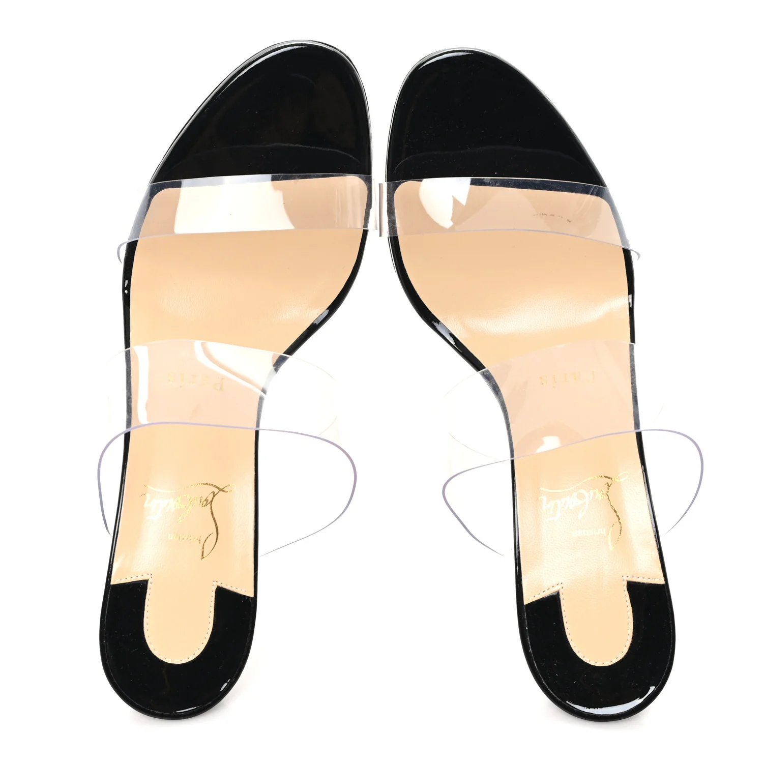 Patent PVC Just Nothing 85 Slide Sandals 38.5 Black