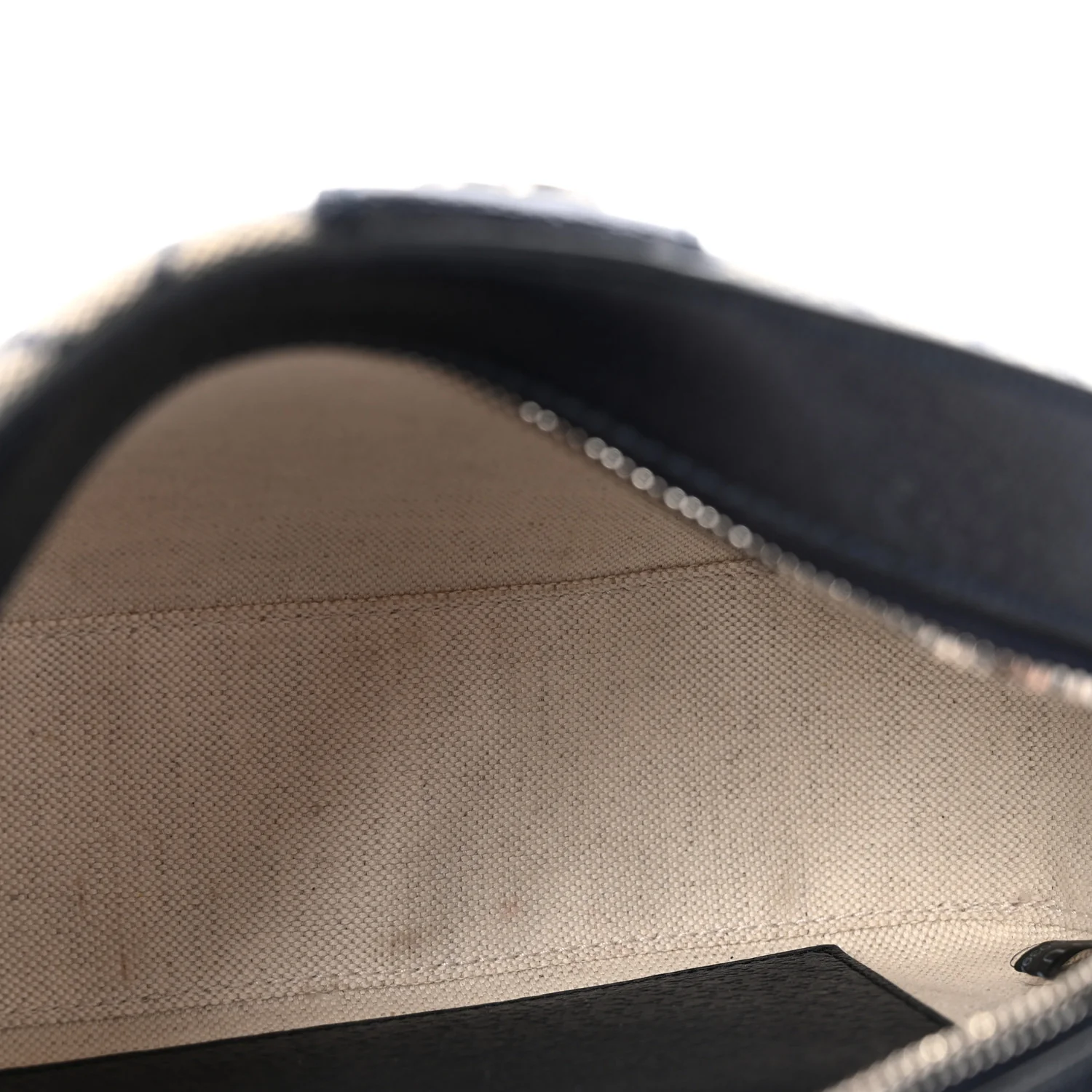 GG Supreme Monogram Textured Dollar Calfskin Web Small Ophidia Camera Bag Beige Blue - Top Club