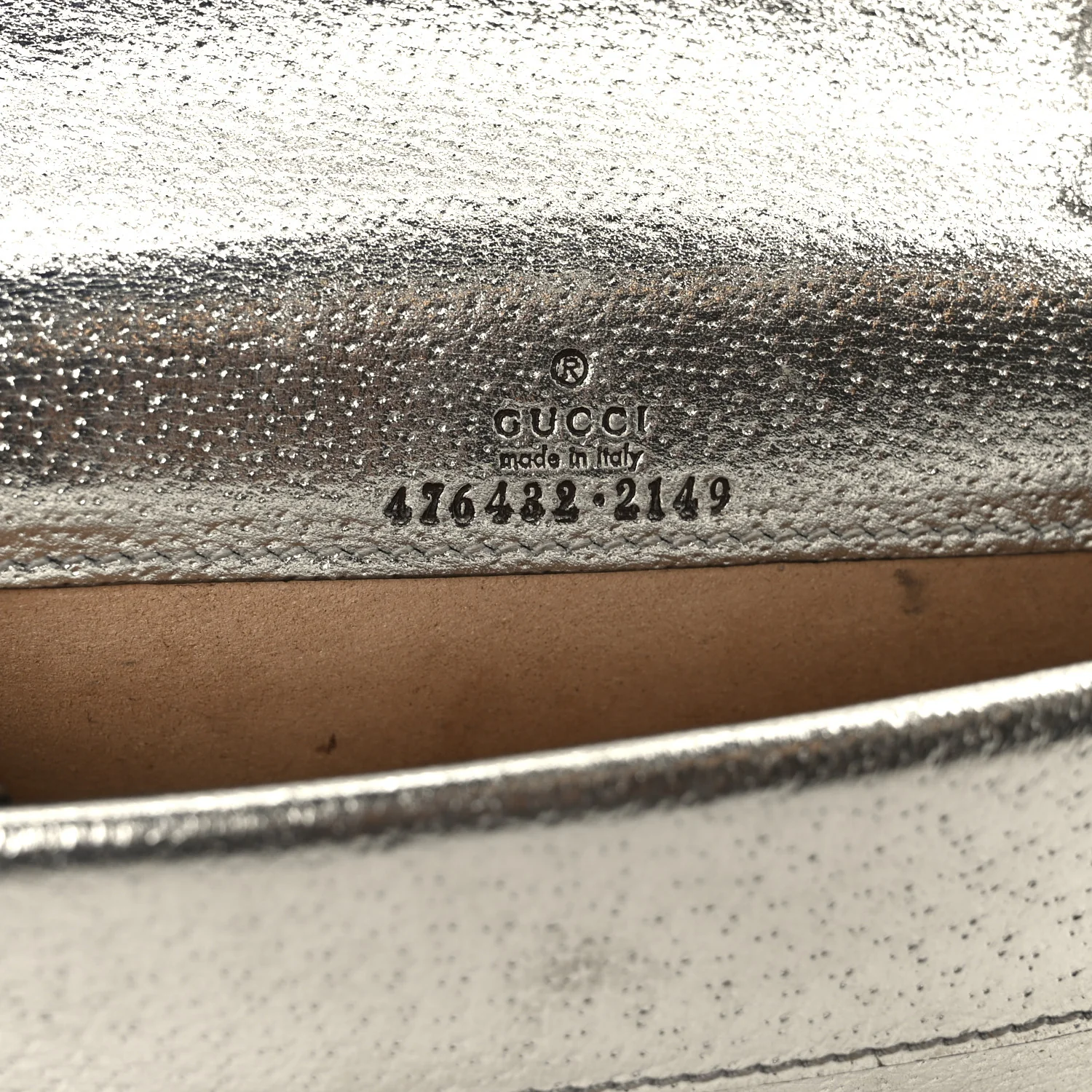 Metallic Calfskin Super Mini Dionysus Shoulder Bag Silver - Top Club