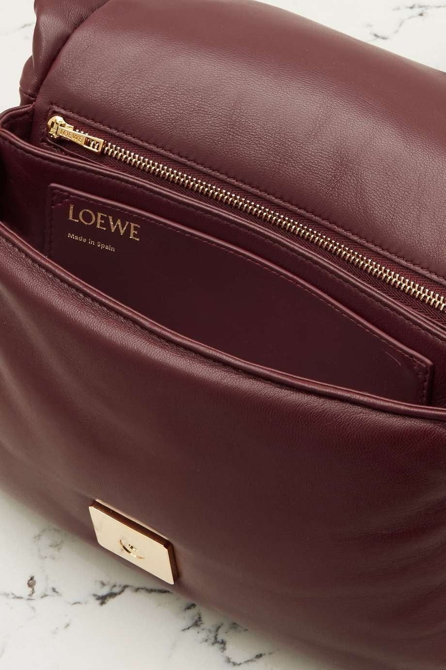 LOEWE Puffer Goya padded leather down shoulder bag - Top Club