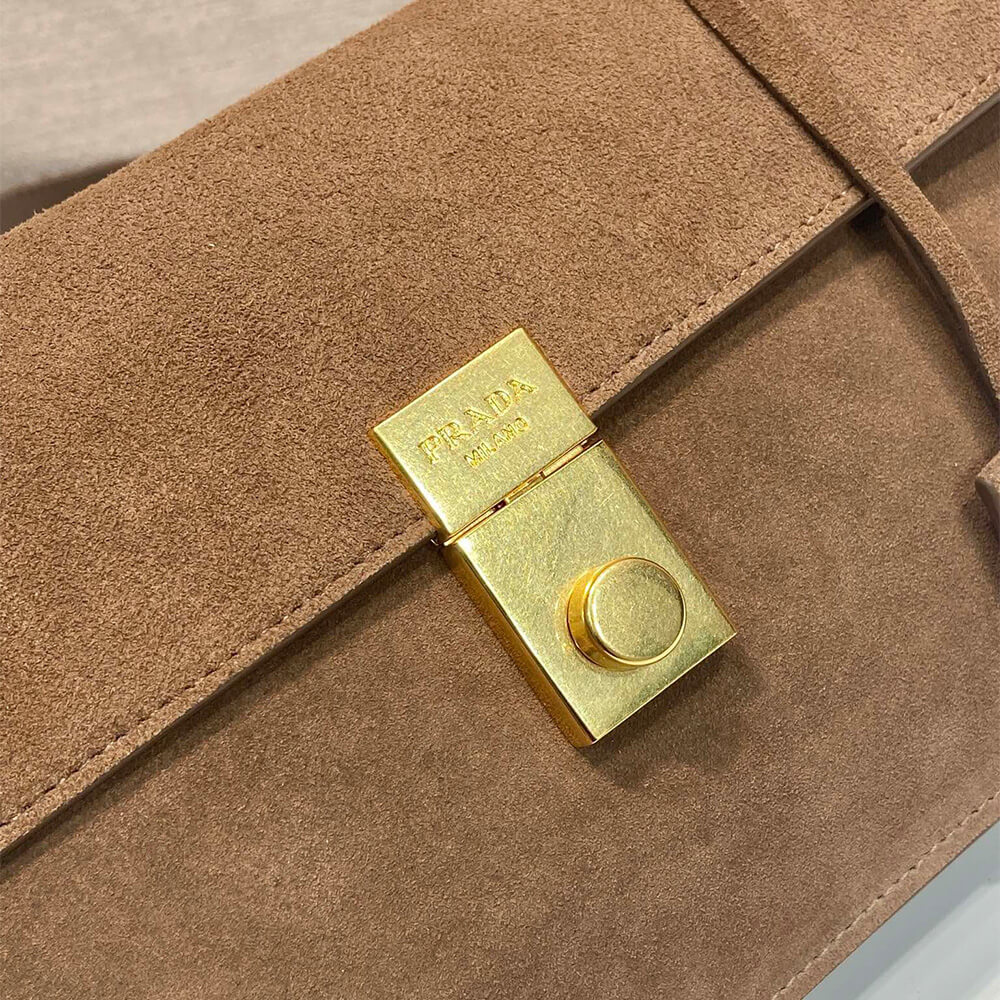Prada Soft Sound medium suede shoulder bag(high-end grade) - Top Club
