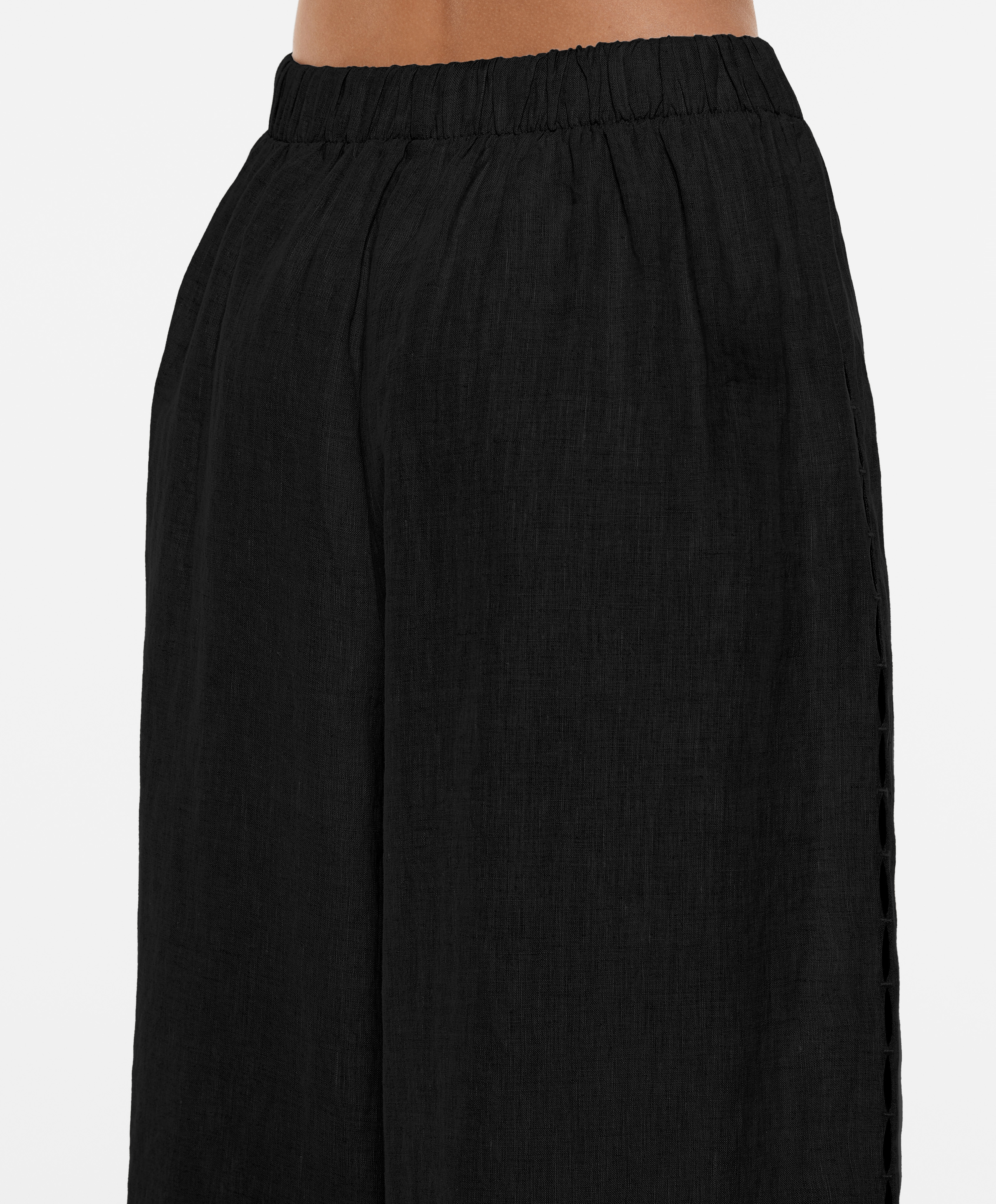 OYSHO Straight cut 100% linen trousers