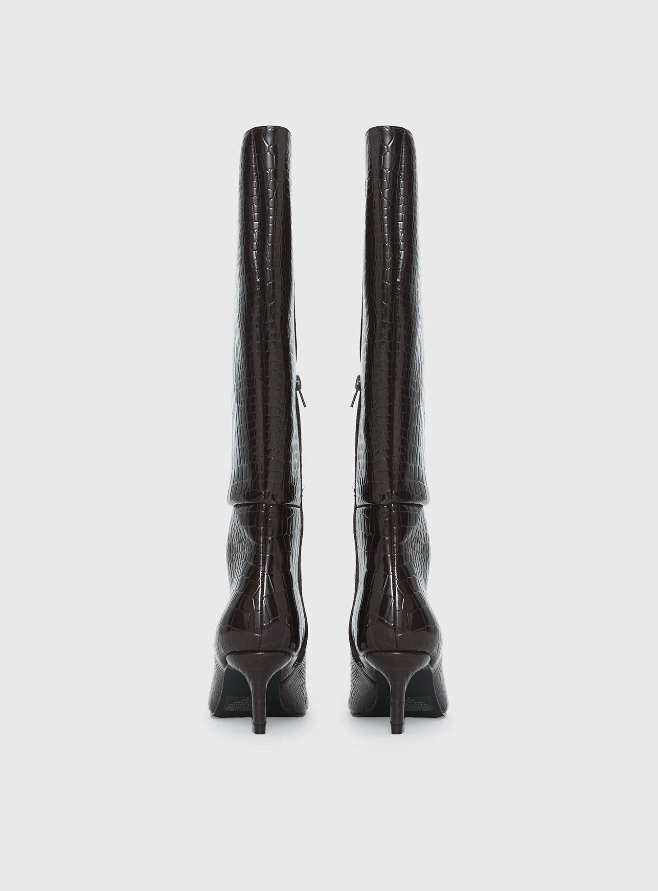 Therapy Dove Knee High Boots Chocolate Croc