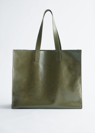 & Other Stories LEATHER TOTE BAG