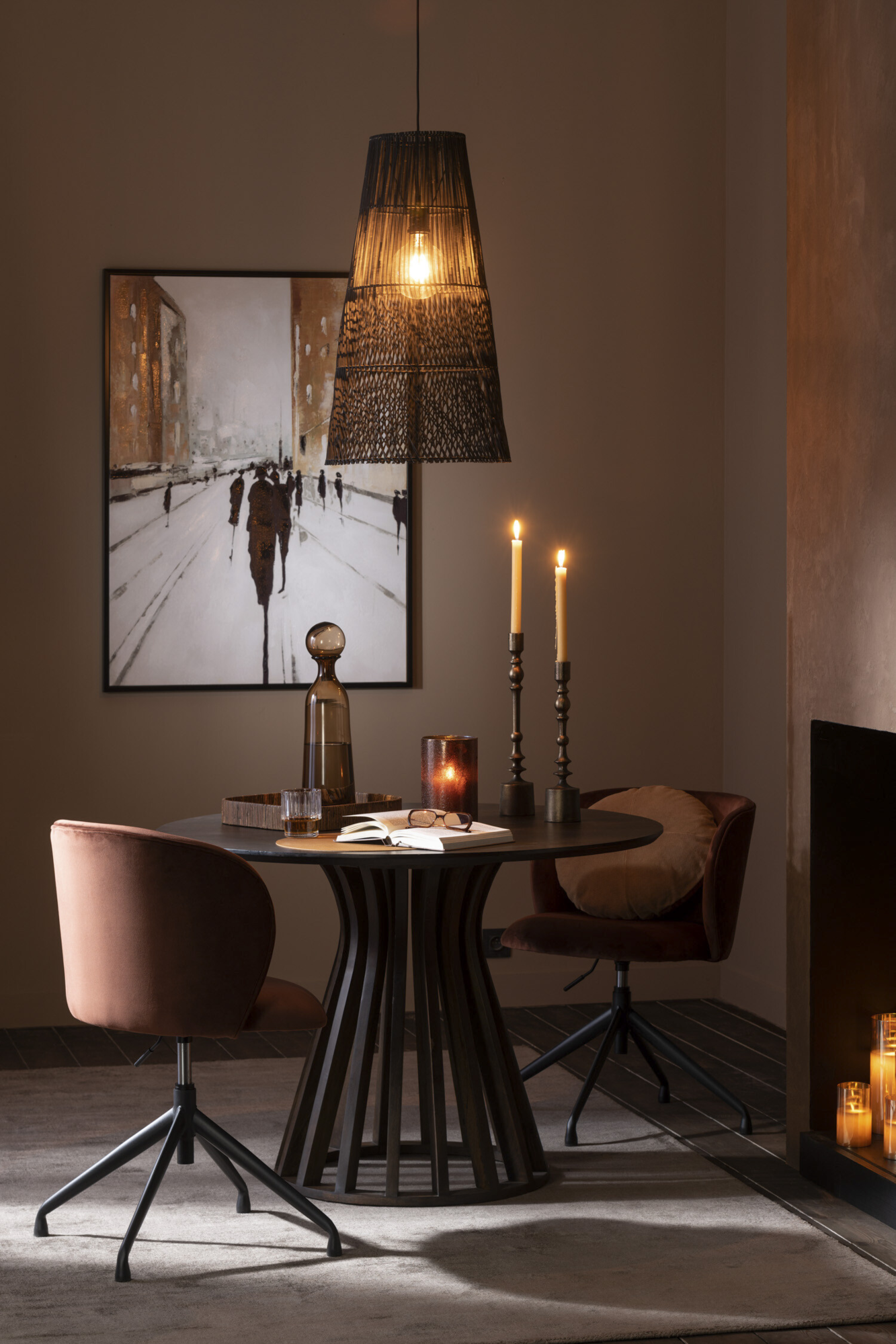 Eettafel Eli donkerbruin
