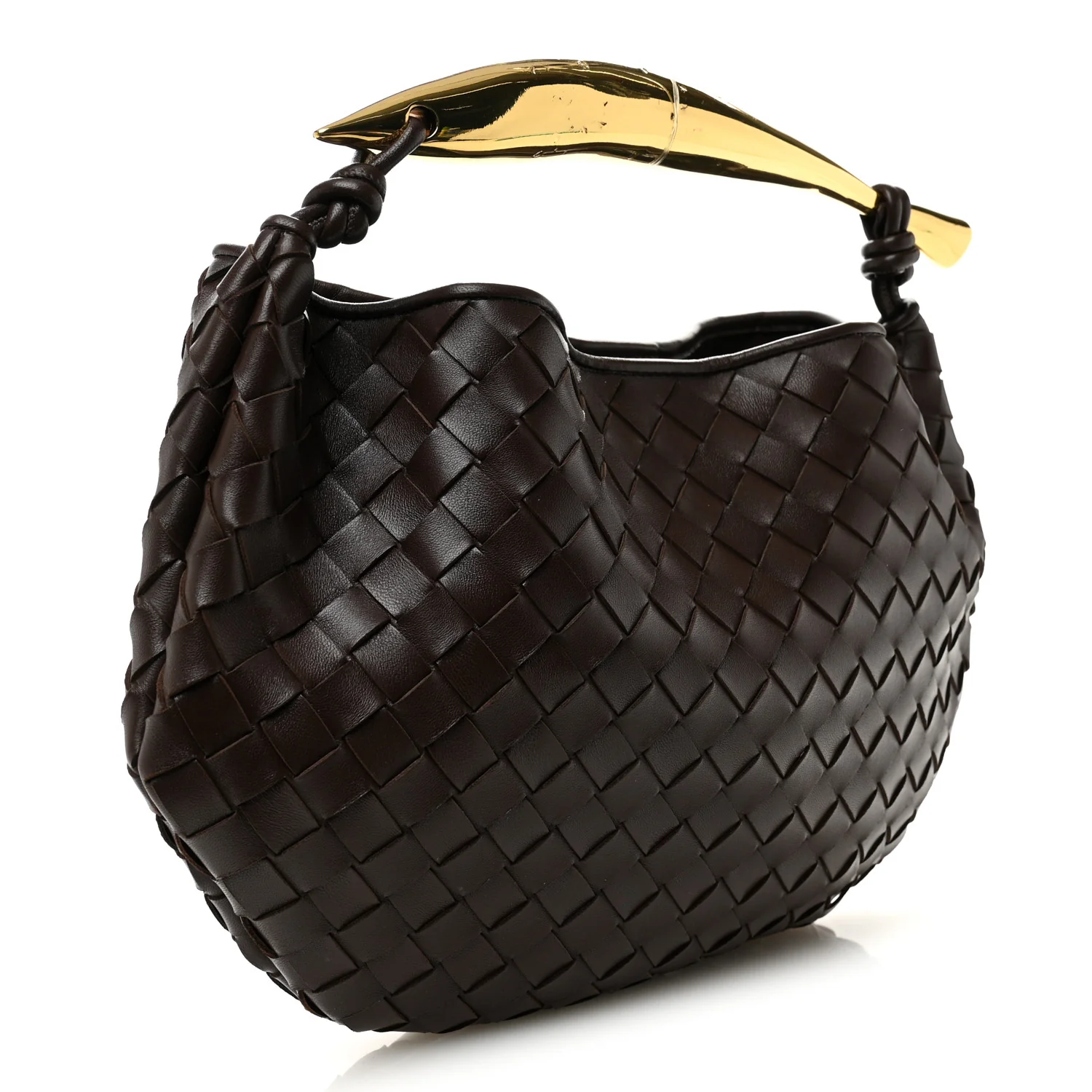Nappa Intrecciato Sardine Bag Bitter Chocolate - Top Club
