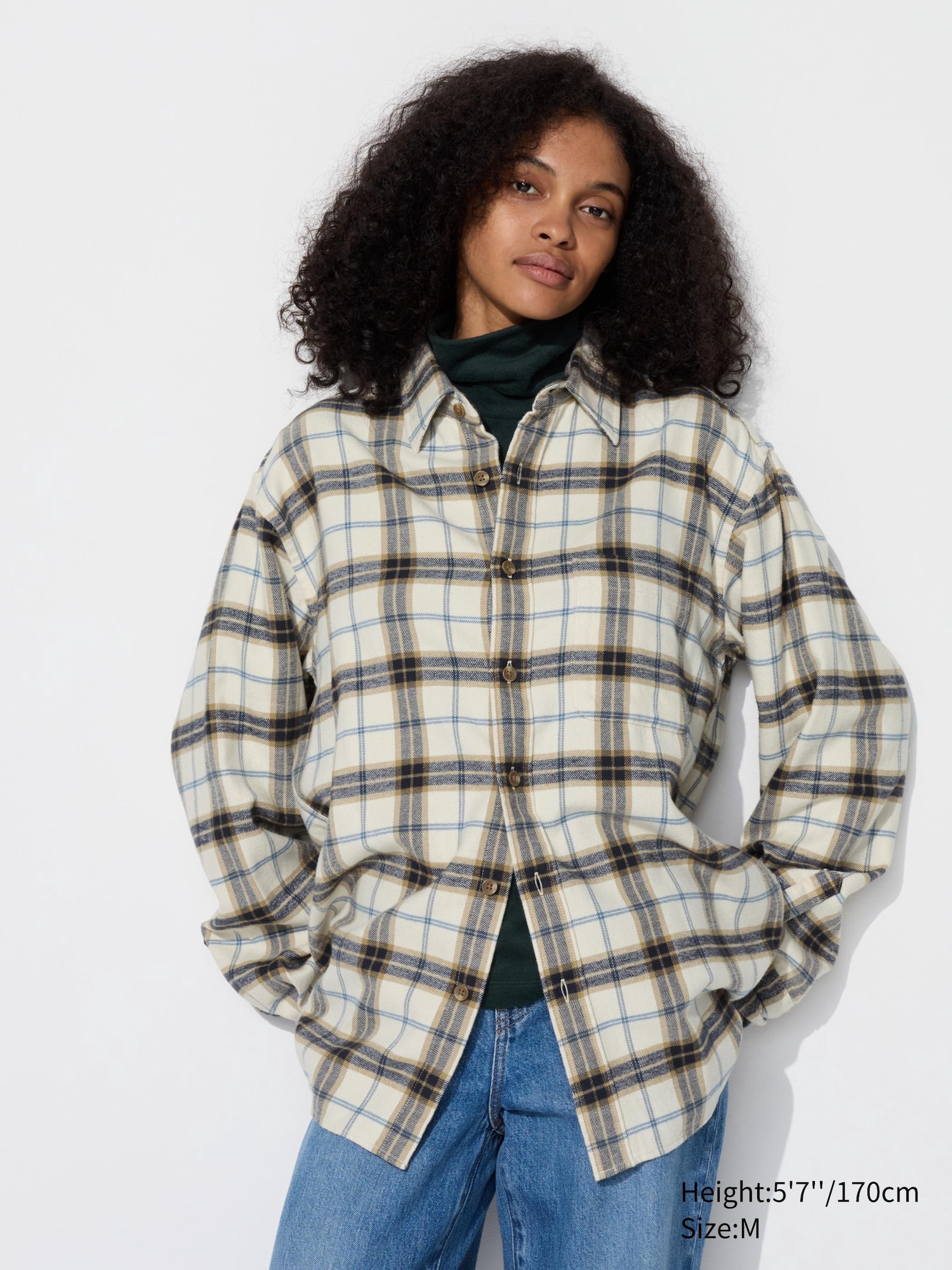 Flannel Shirt Long Sleeve Regular Collar