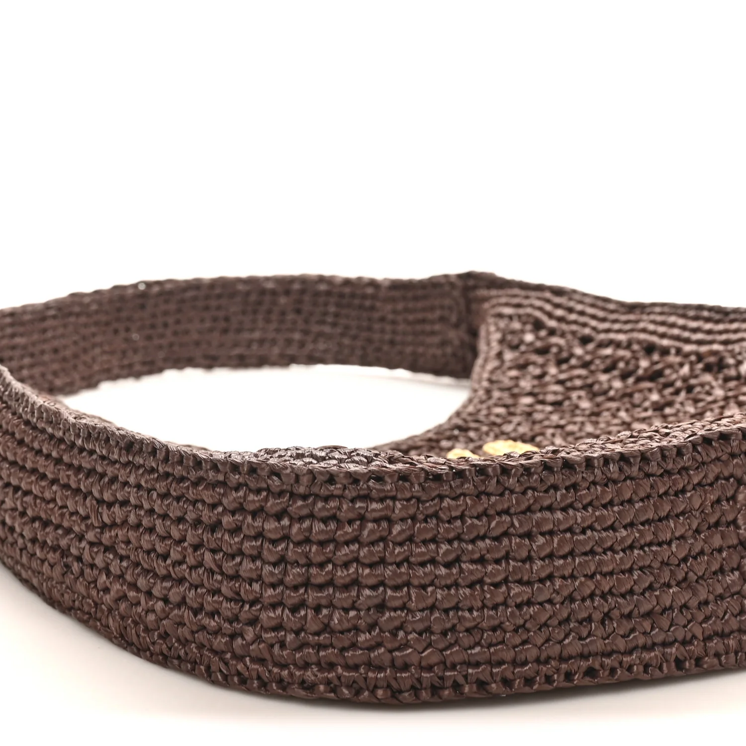 Raffia Crochet Woven Hobo Cacao Naturale - Top Club