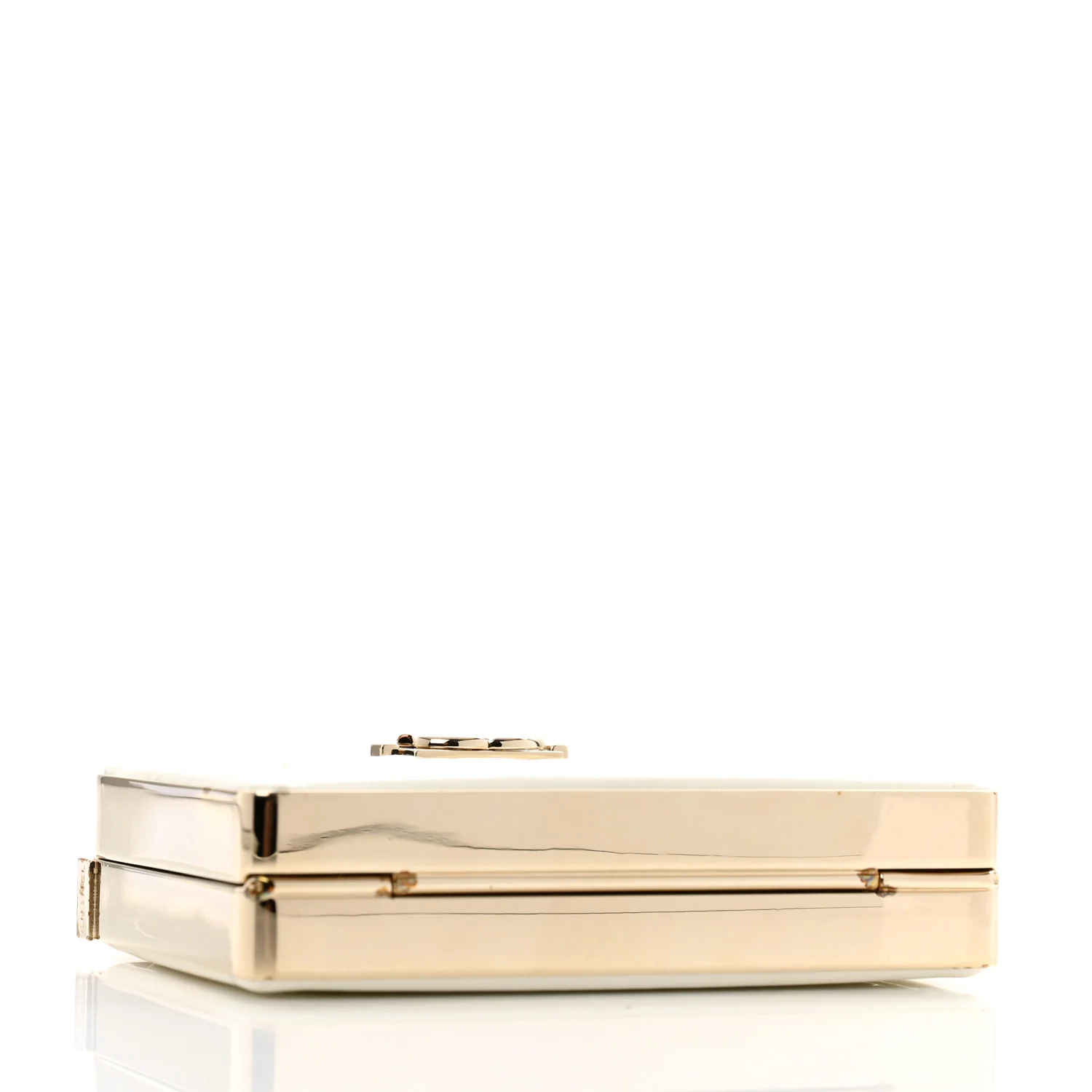 Patent Calfskin Boy Minaudiere White - Top Club