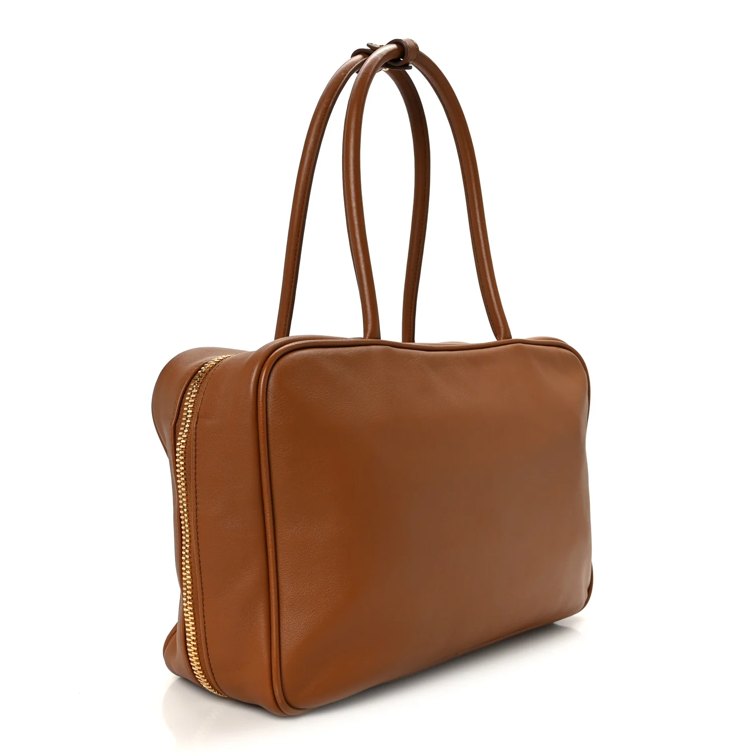 Soft Calf Softy Large Beau Top Handle Bag Cognac - Top Club