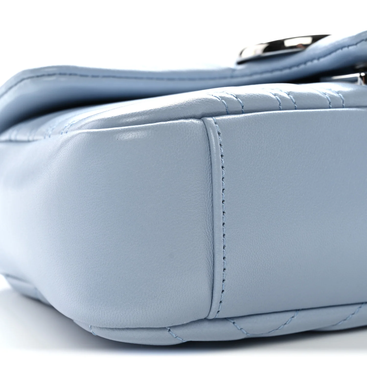 Lambskin Matelasse Small GG Marmont Shoulder Bag Porcelain Light Blue - Top Club