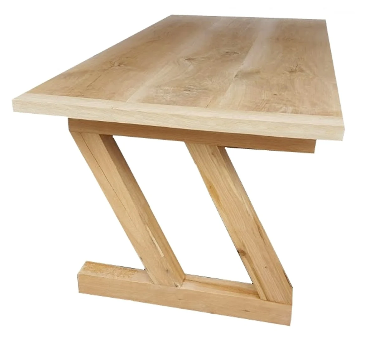 Luxury solid wood dining table - oak - 200 cm x 100 cm x H78 cm - heavy version