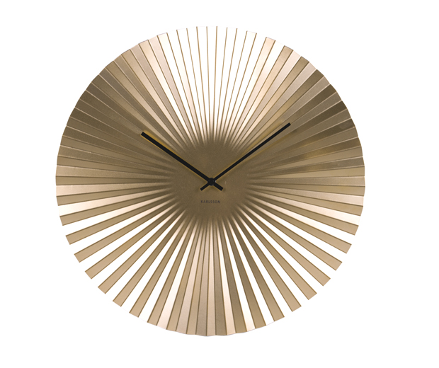 Wall clock Sensu XL steel gold