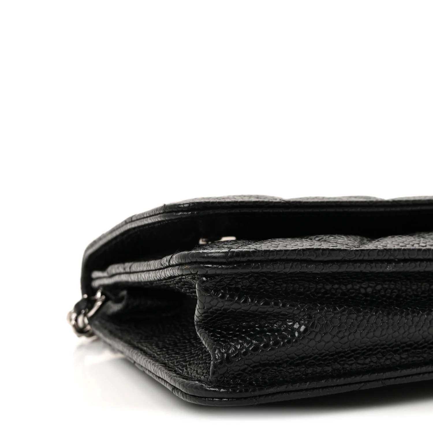 Caviar Quilted Wallet on Chain WOC Black - Top Club