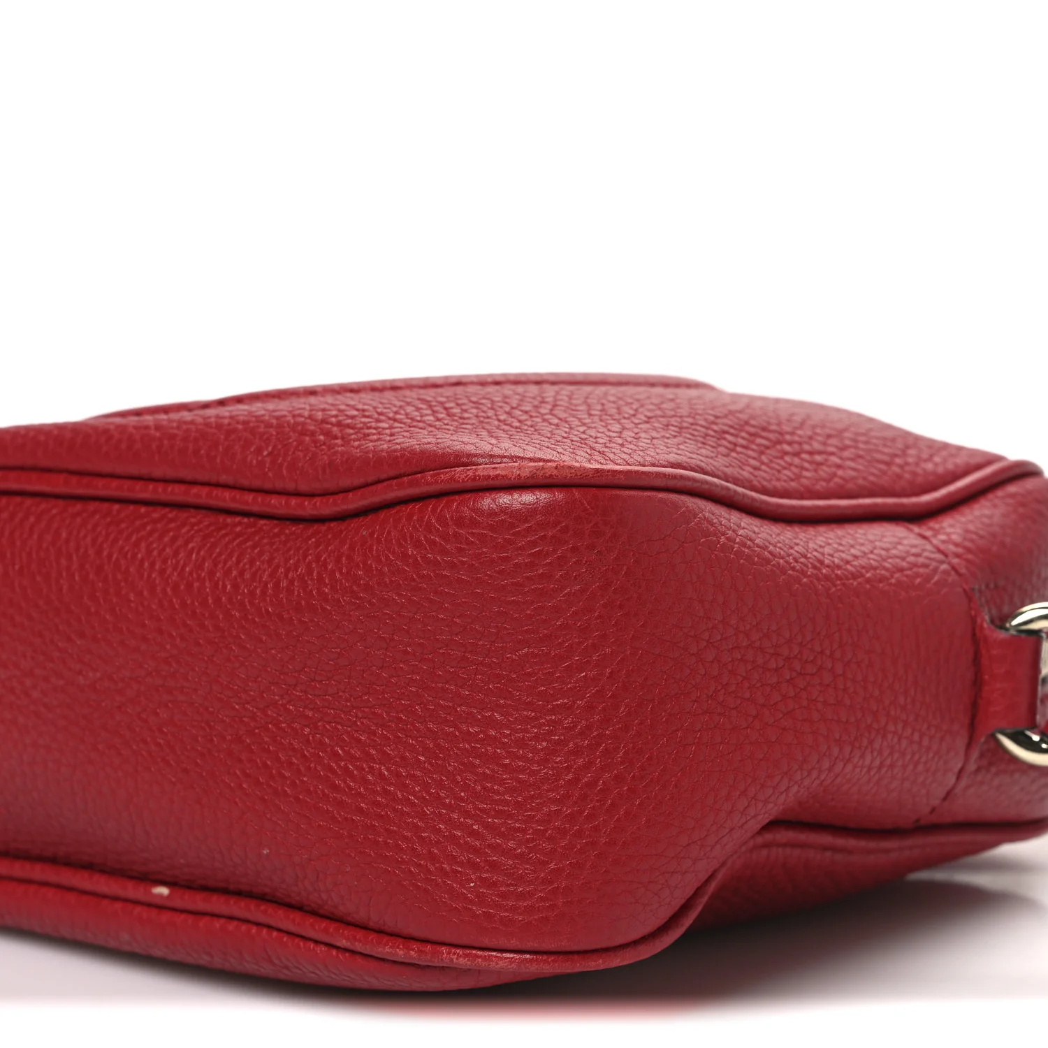 Pebbled Calfskin Small Soho Disco Bag Vibrant Red - Top Club