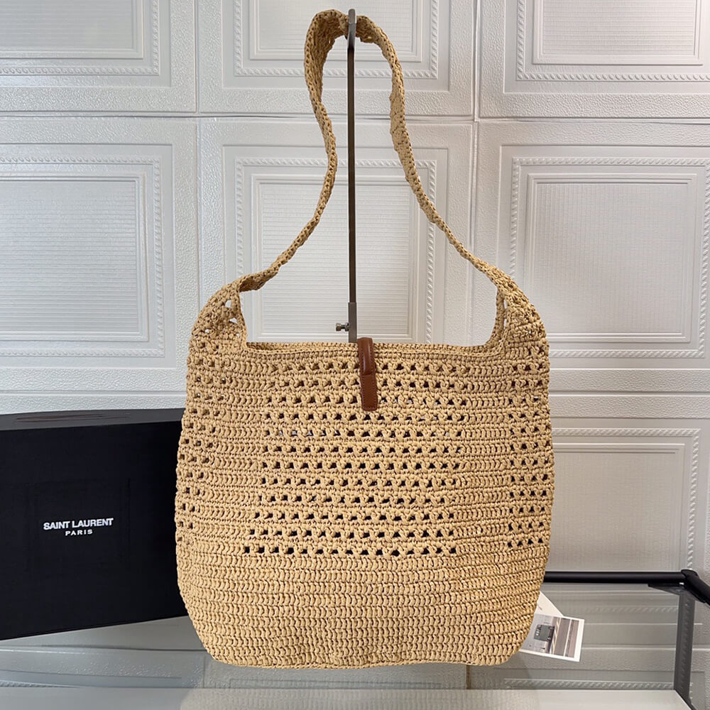 YSL Hobo Crochet bag in raffia and leather(HIGH-END GRADE) - Top Club
