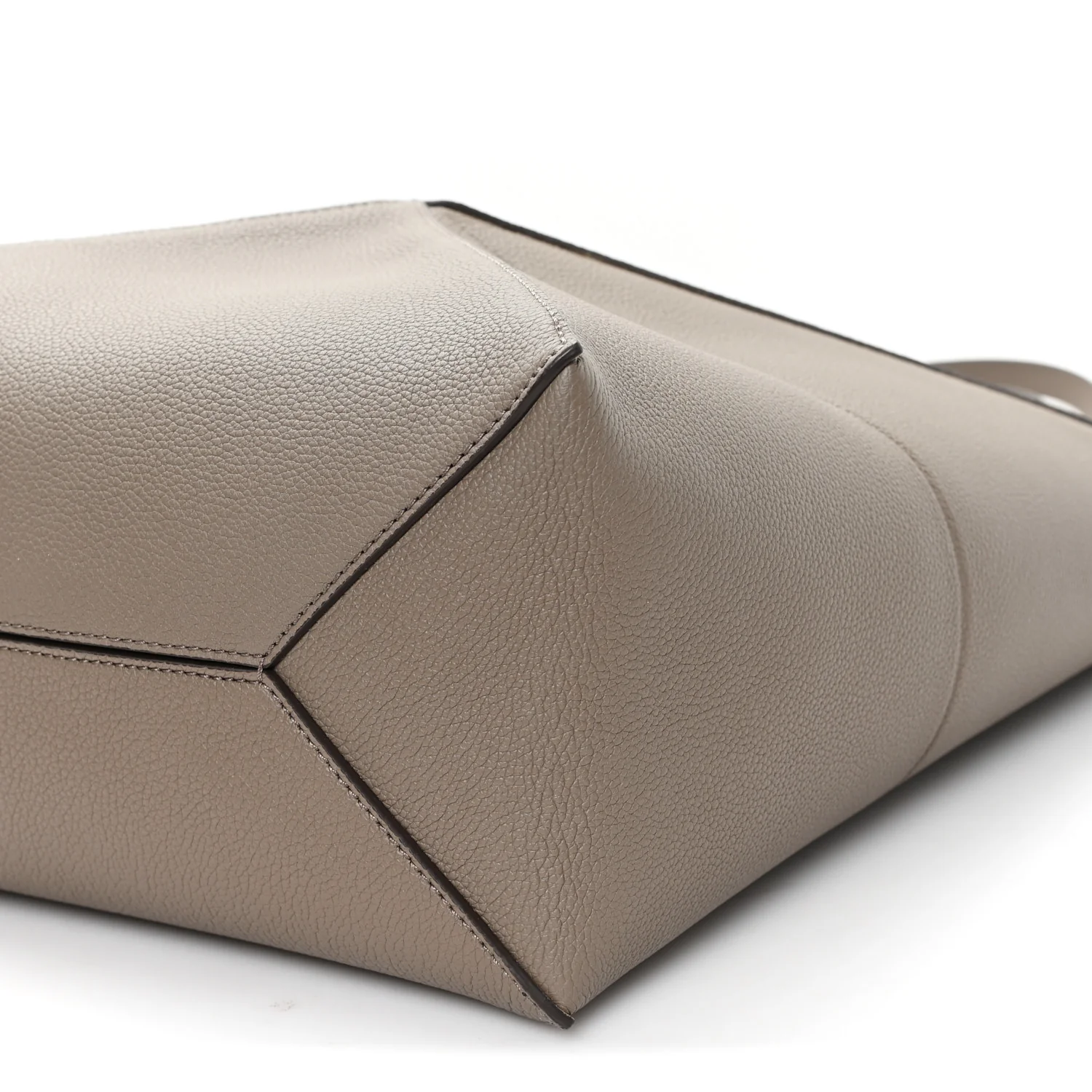 Grained Calfskin Medium Puzzle Fold Tote Taupe - Top Club