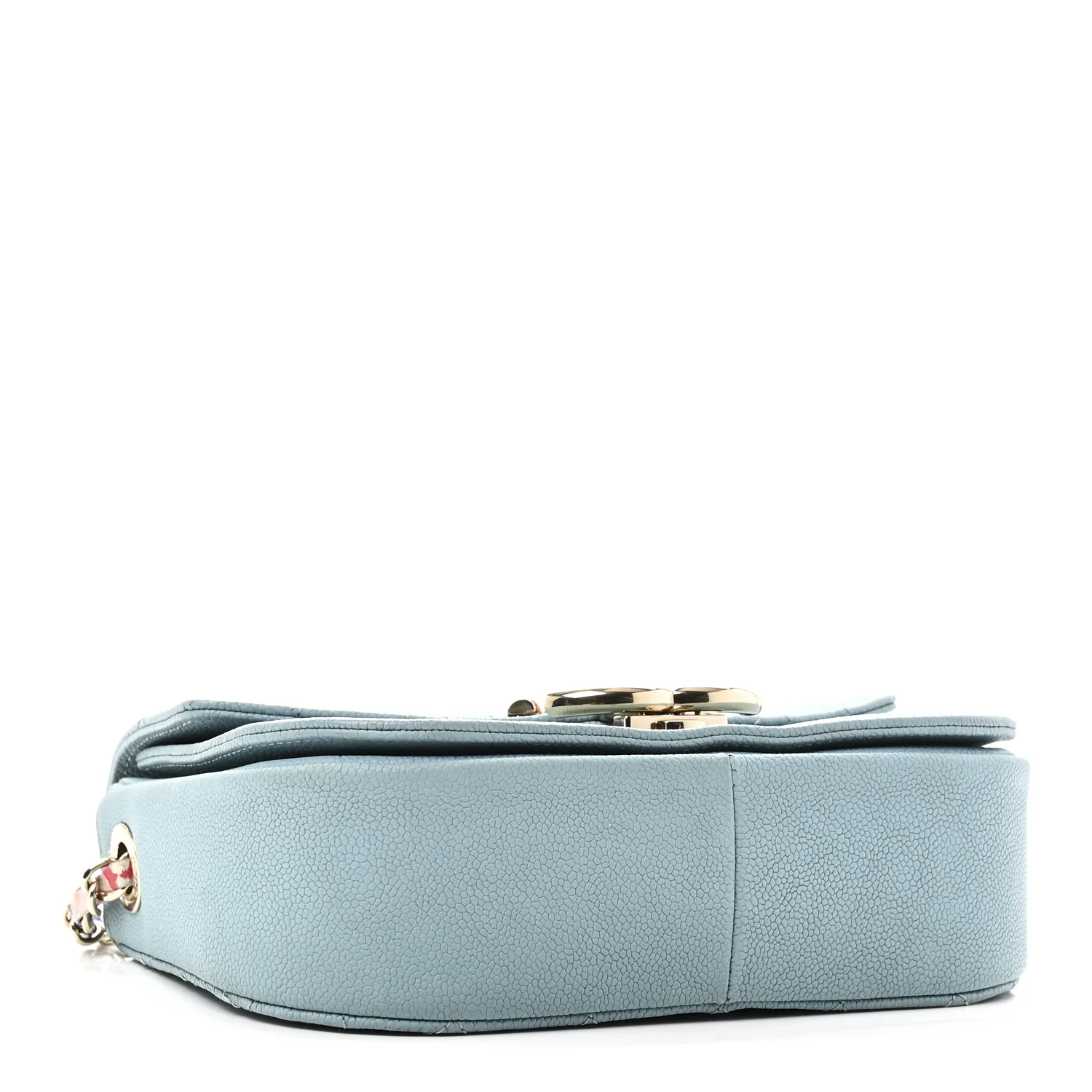 Grained Calfskin Quilted Small Cuba Top Handle Flap Blue - Top Club