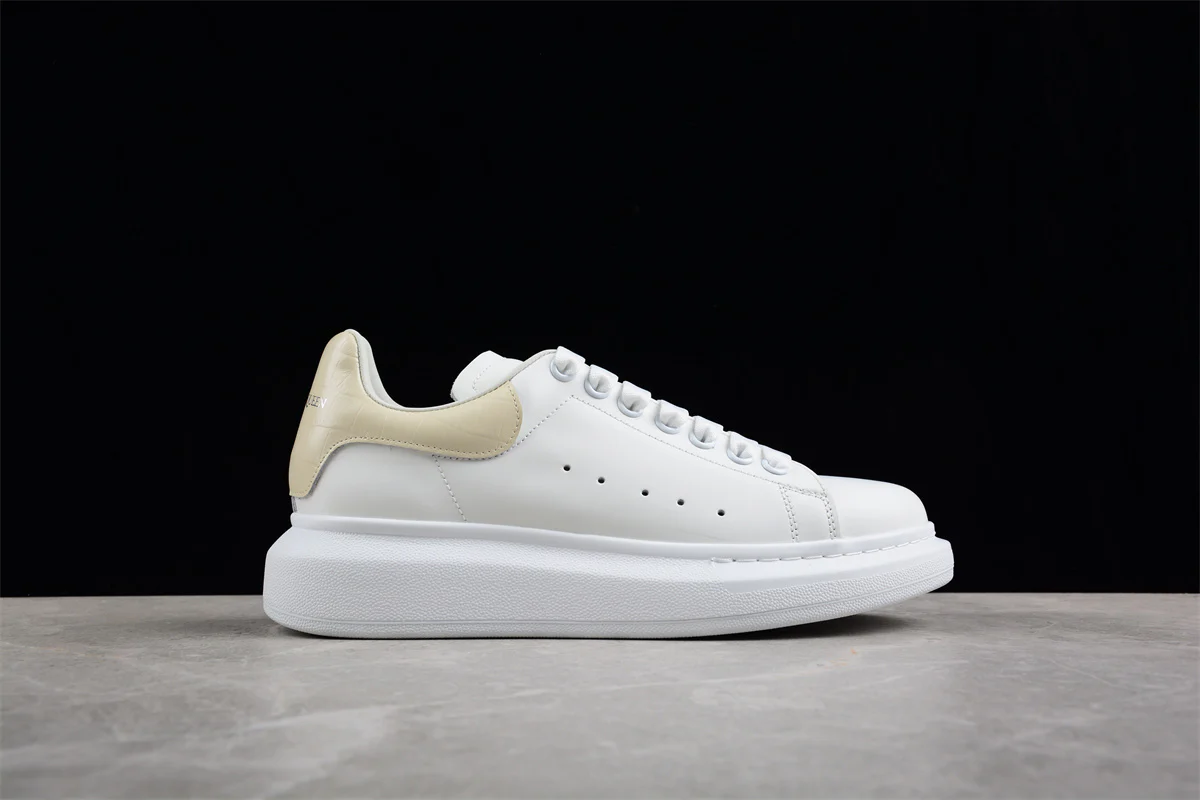 Alexander McQueen Oversized Sneaker in White/Beige - Sneaker Replica Workshop