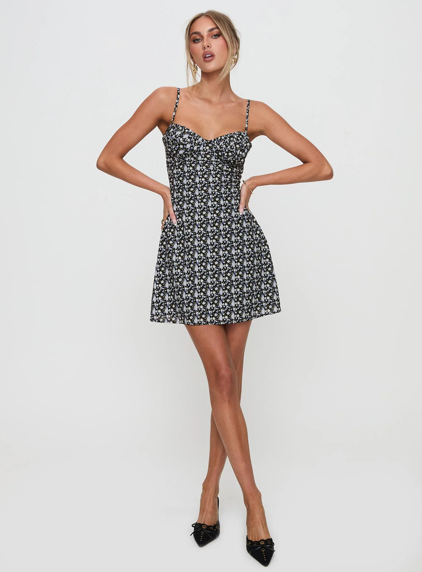 Draven Mini Dress Black Multi