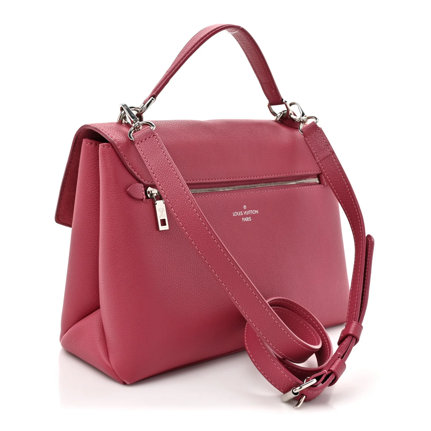 Soft Calfskin My Lockme Top Handle Lie De Vin Oxford Greige - Top Club