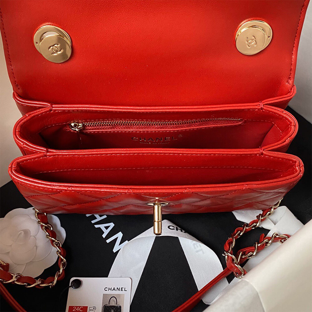 CHANEL Mini Flap Bag with Top Handle(HIGH-END GRADE) - Top Club