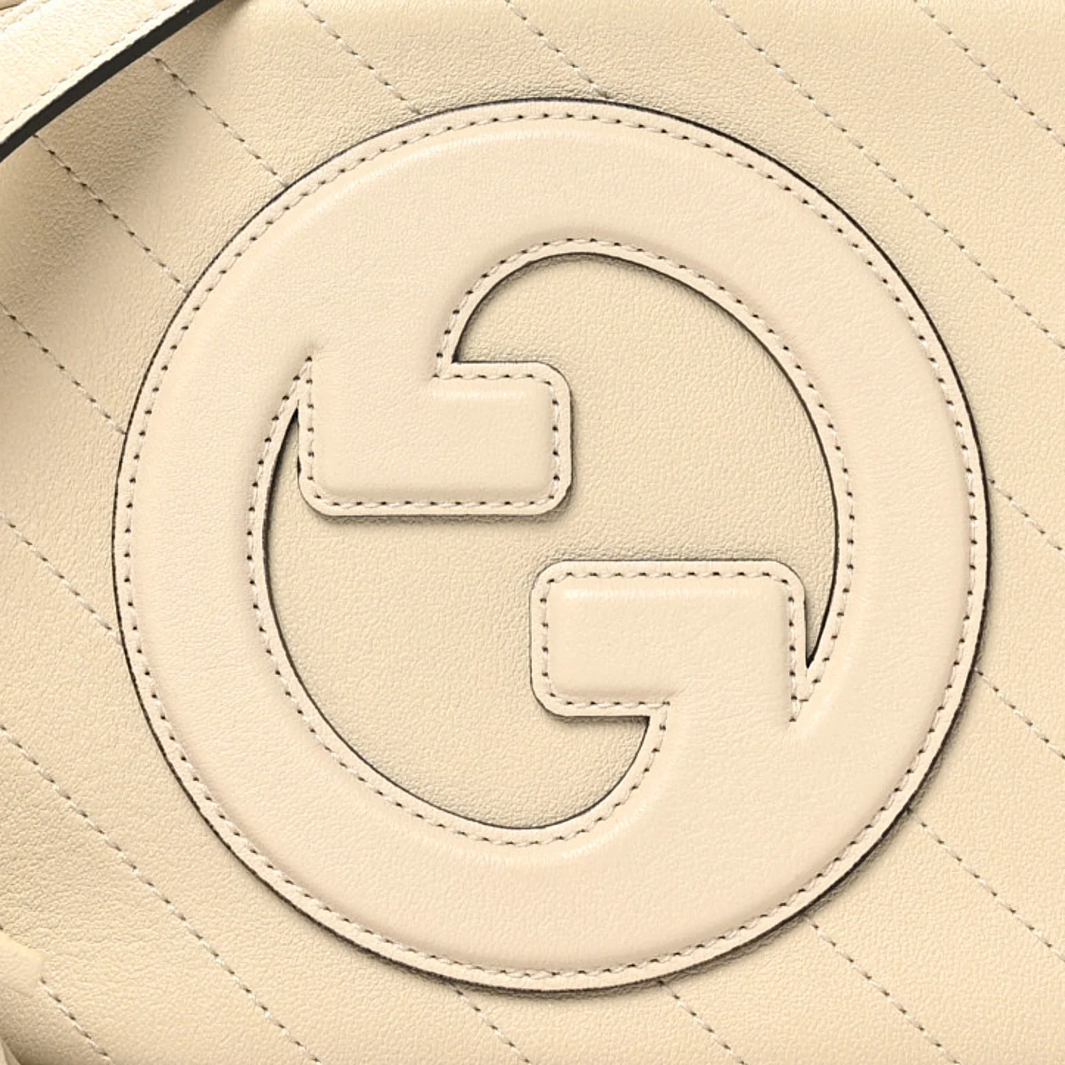 Sakai Be Green Calfskin Diagonal Stitched Small Blondie Shoulder Bag Mystic White - Top Club