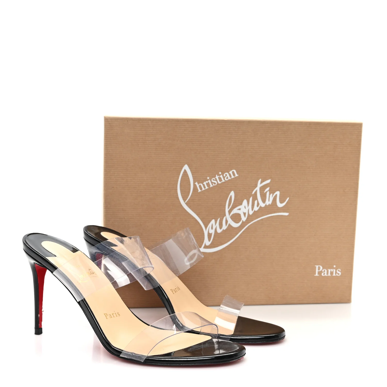 Patent PVC Just Nothing 85 Slide Sandals 38.5 Black - Top Club