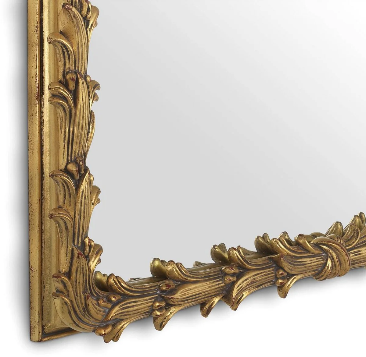 Luxury mirror antique gold 93 x 6.5 x H. 130 cm - mahogany wall mirror - living room mirror - wardrobe mirror - luxury collection