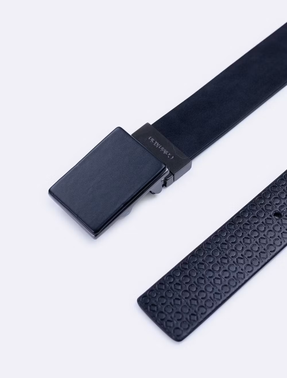 COACH Monogram Logo Plaque Webbing Belt