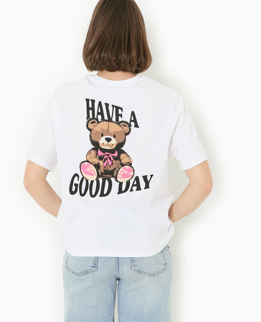 Pimkie T-shirt ample avec print poitrine et dos