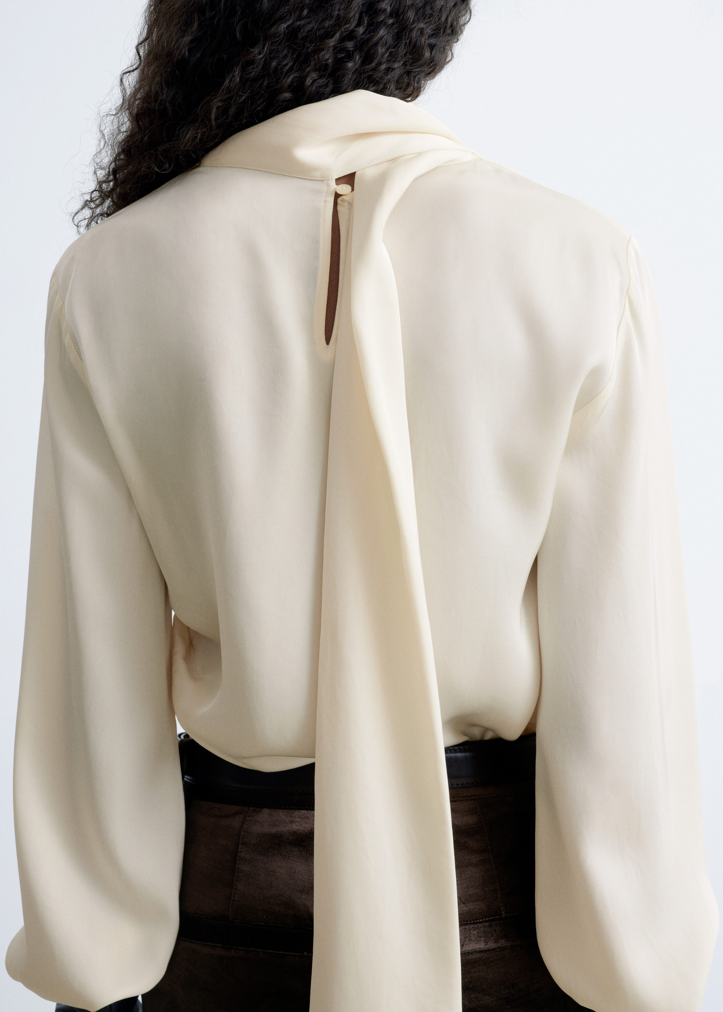 & Other Stories SCARF-DETAIL SATIN BLOUSE