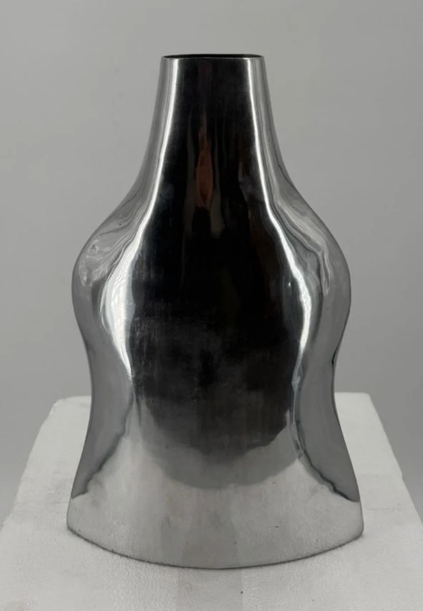 Aluminum decorative vase silver H. 29 cm - aluminum decorative accessories