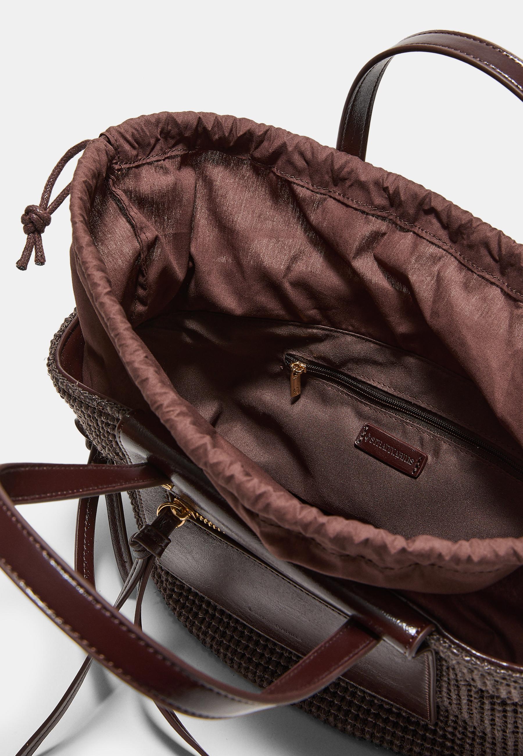 CROCHET-EFFECT BASKET CROSSBODY BAG