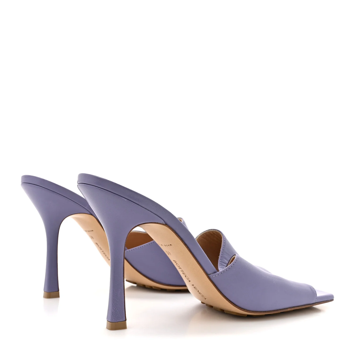 Lambskin Stretch Mule Sandals 41 Lavender - Top Club