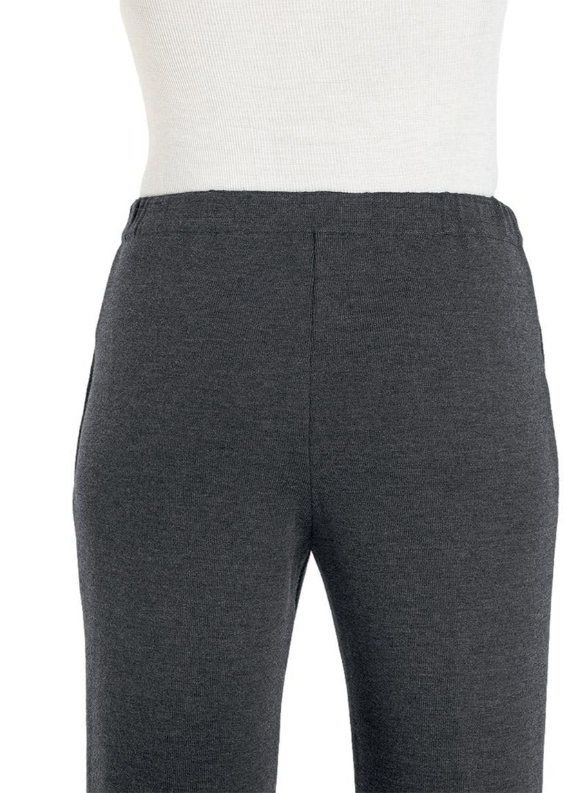 Pantalon femme en laine gris anthracite