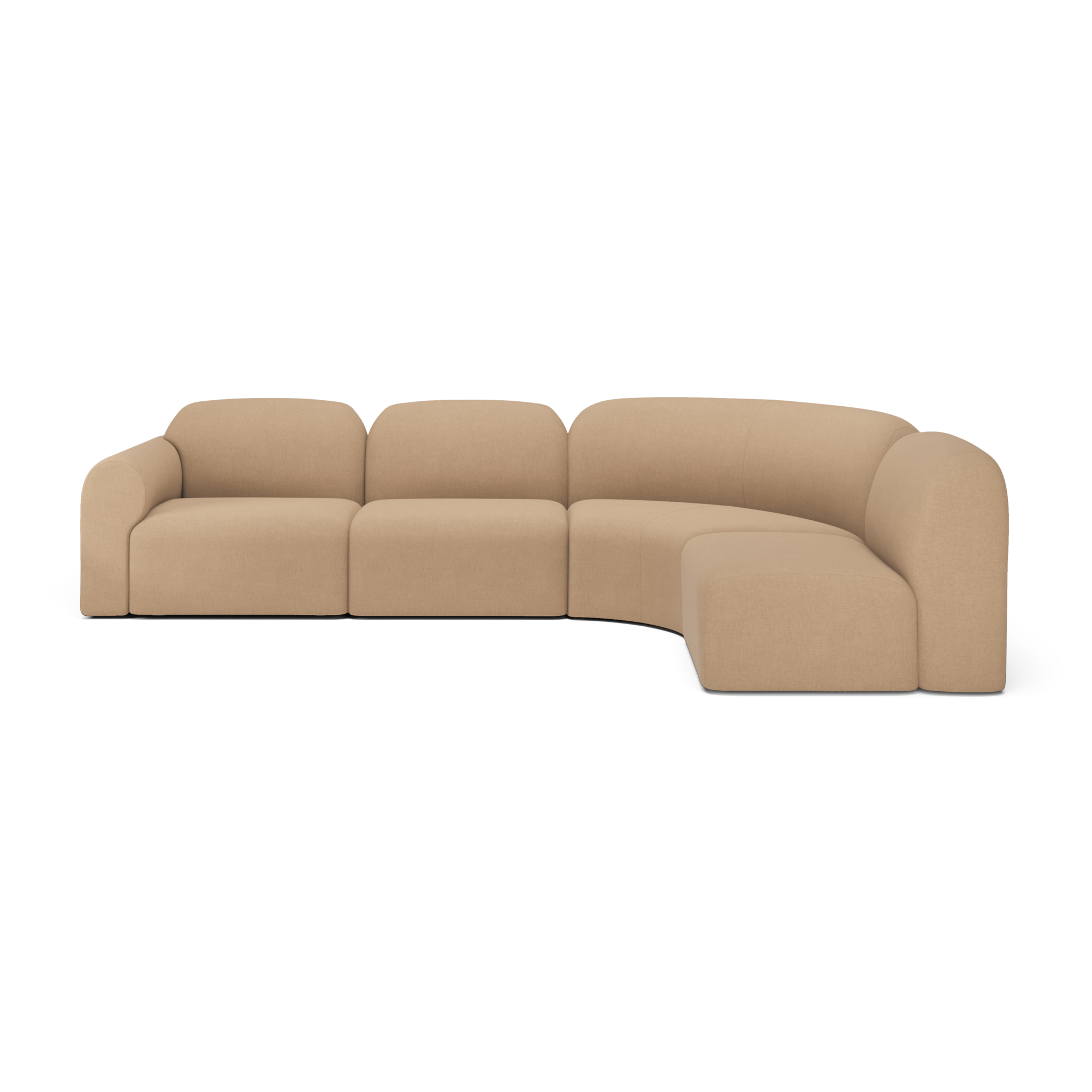 Modulaire bank Bulky rechts hoek light sepia