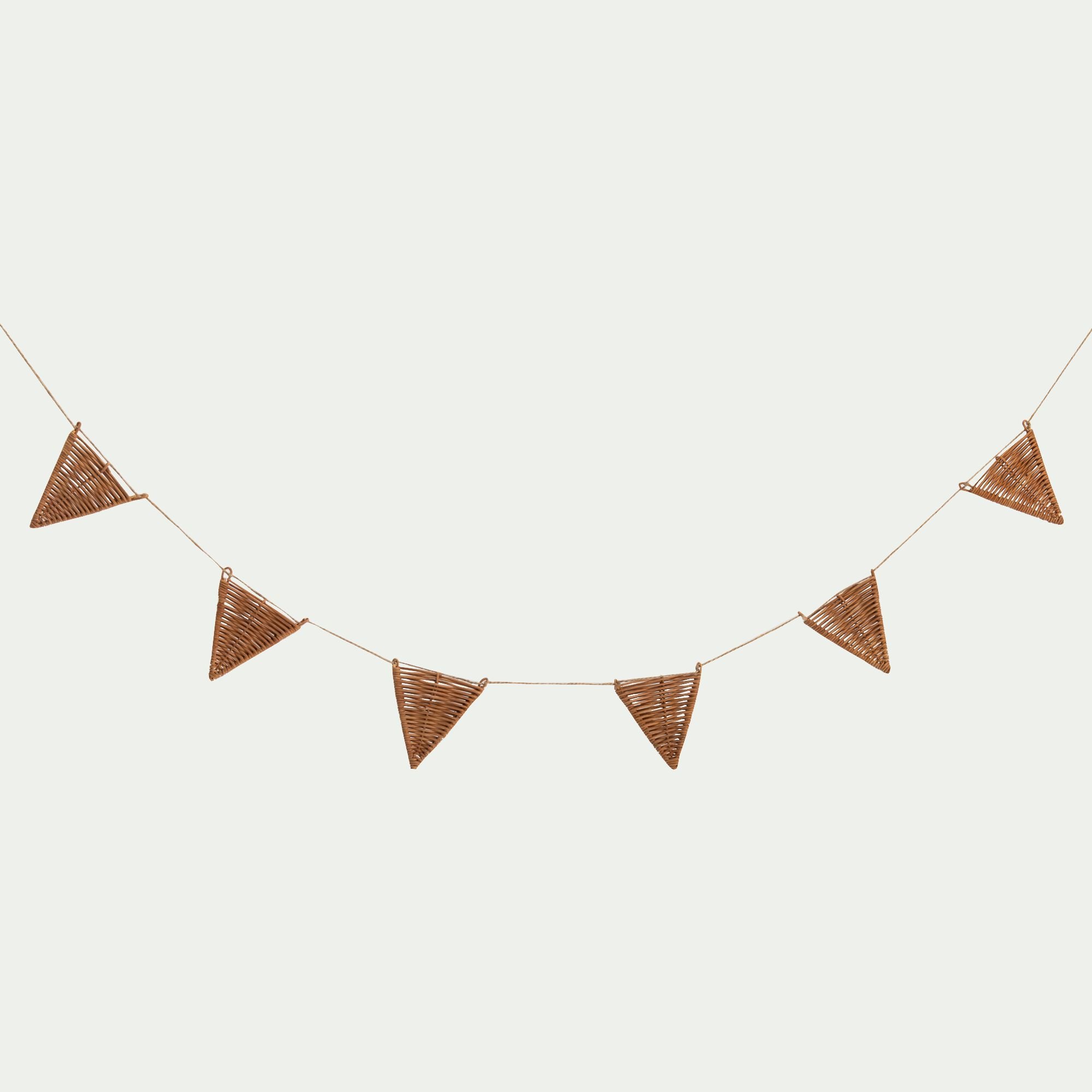 PARADE - Guirlande fanions en rotin L155cm - naturel