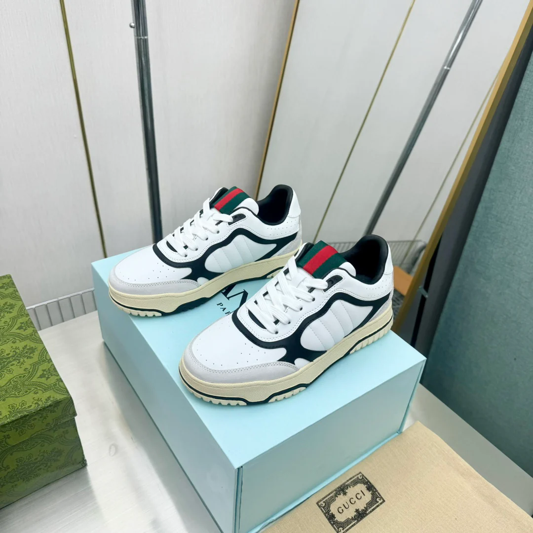 Gucci GG Pattern Sneakers With Web Detail Displayed - Sneaker Replica Workshop