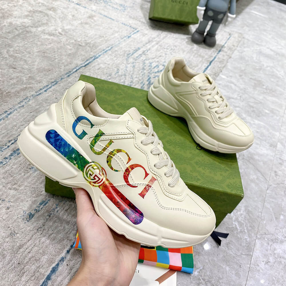 Rhyton sneaker with Gucci print - Top Club
