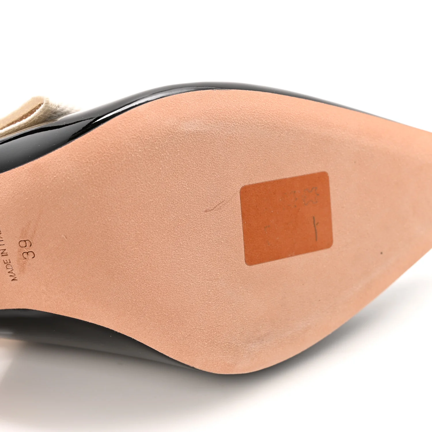 Patent Ribbon J'Adior Slingback 100mm Pumps 39 Black - Top Club