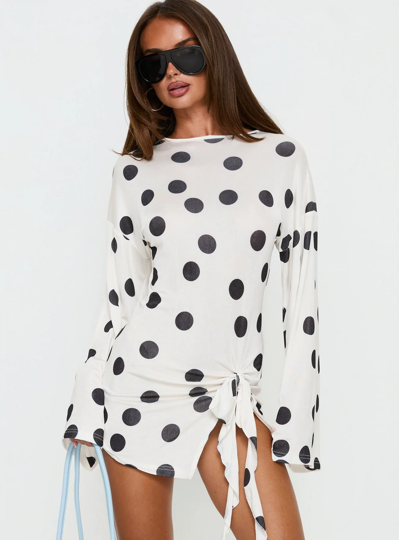 Cosmic Mini Dress Moonlight Polka