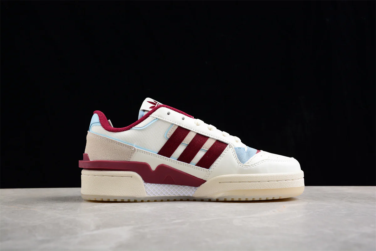adidas Forum Exhibit Low 'Off White/Burgundy' - Sneaker Replica Workshop