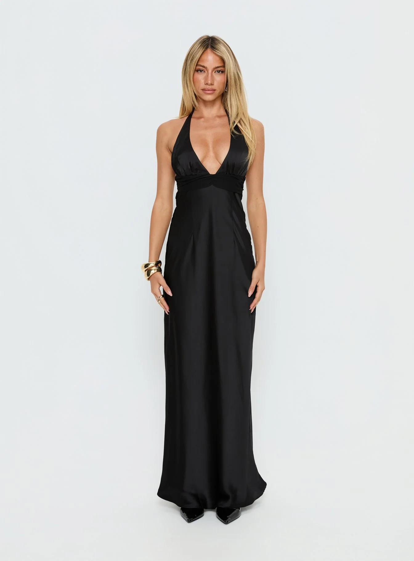 Odyssa Halter Maxi Dress Black