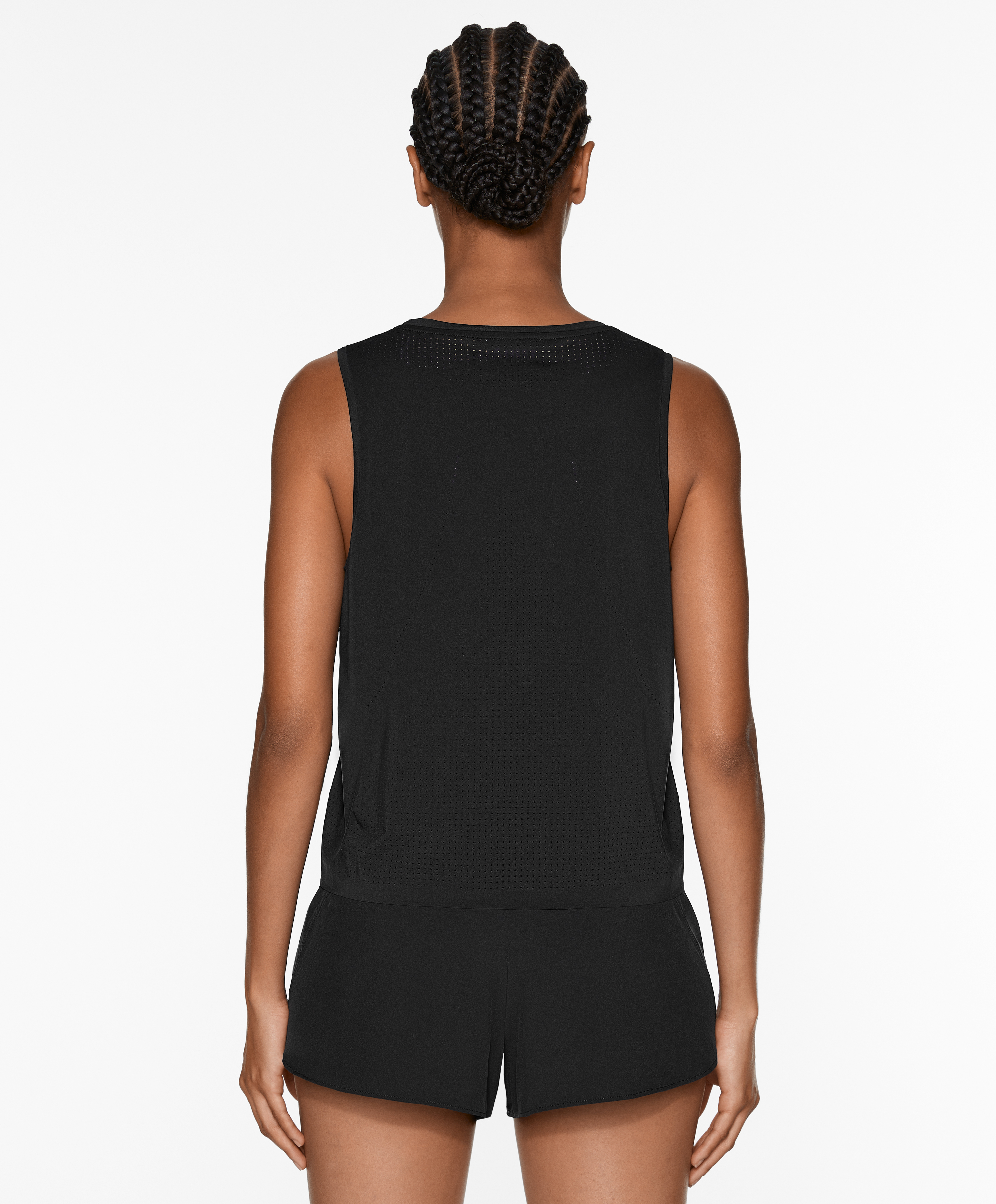 OYSHO Sleeveless cropped technical T-shirt